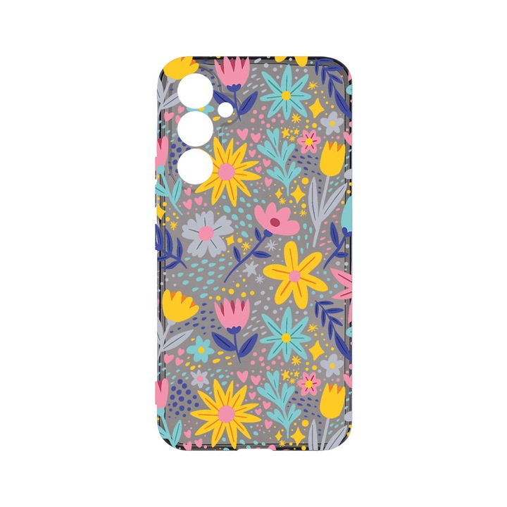 Husa BestCase® Grafit Silicon 1.5MM, Compatibila Cu Samsung Galaxy S23 FE, Little Flowers, Antisoc, Anti-Galben, Rezistenta la uzura, Protectie Camera, GT 758