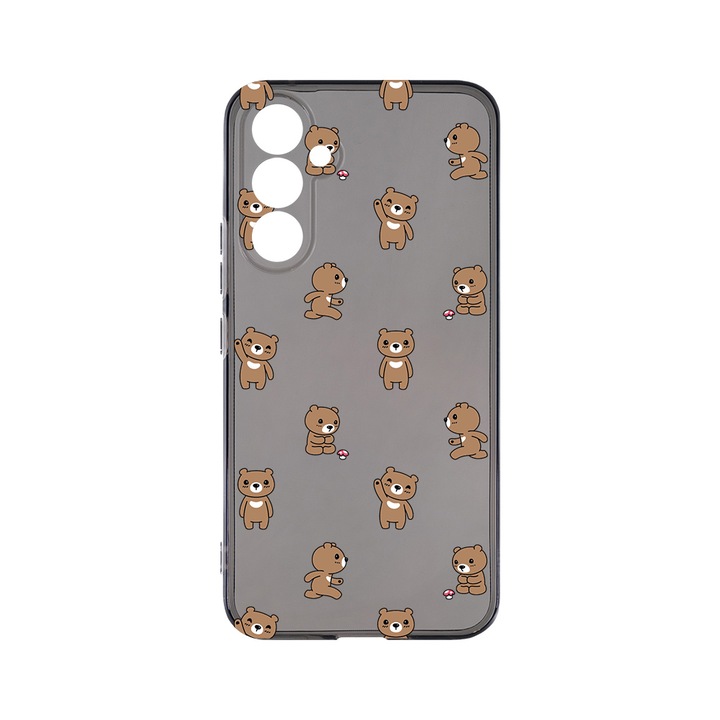 Husa BestCase® Grafit Silicon 1.5MM, Compatibila Cu Samsung Galaxy S23 FE, Teddy Bear Pattern, Antisoc, Anti-Galben, Rezistenta la uzura, Protectie Camera, GT 970