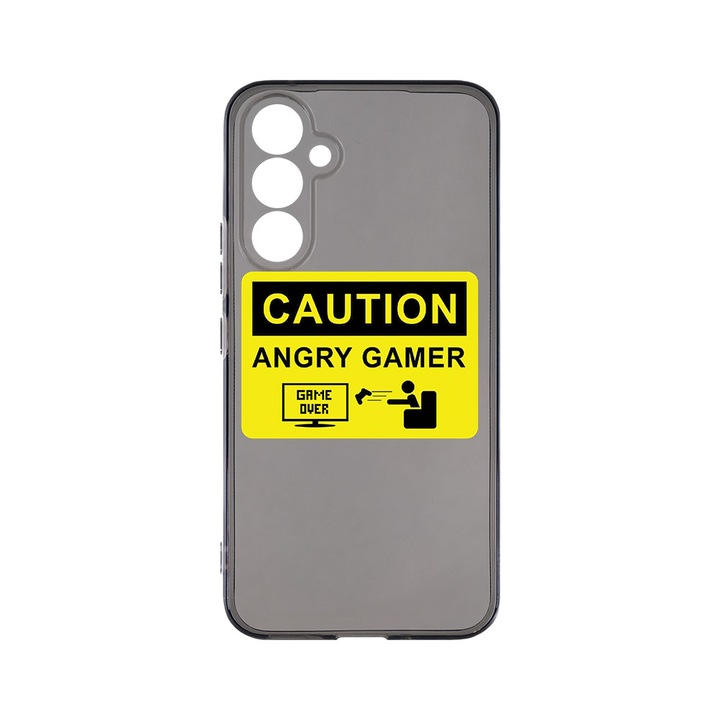 Силиконов калъф BestCase за Samsung Galaxy A34 5G, Angry Gamer, Camera Protection, Grafit Silicon 1.5MM, GT 673