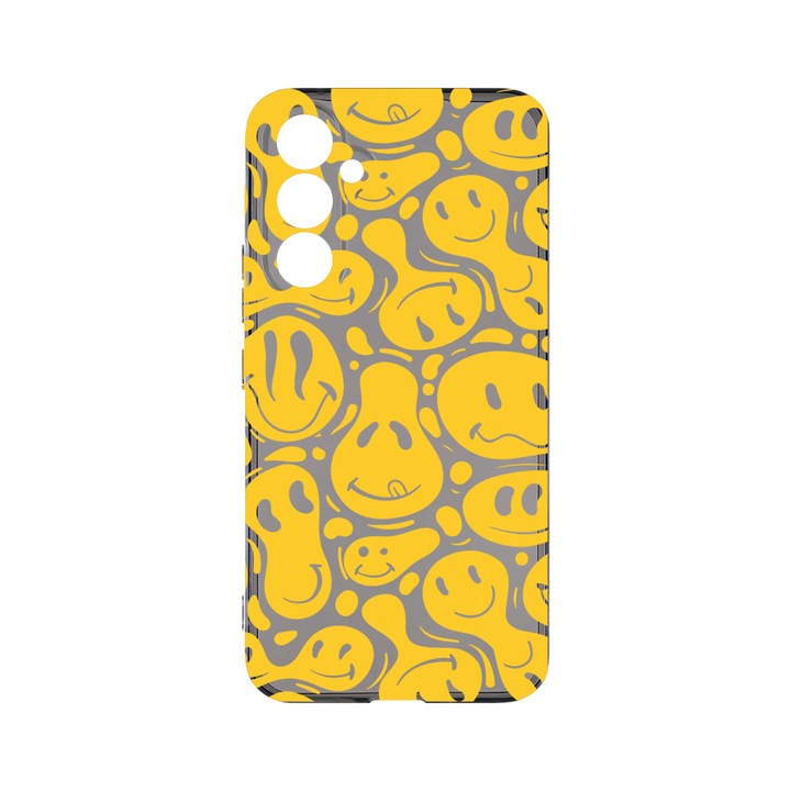 Husa BestCase® Grafit Silicon 1.5MM, Compatibila Cu Samsung Galaxy S23 FE, Acid Smiley, Antisoc, Anti-Galben, Rezistenta la uzura, Protectie Camera, GT 1053