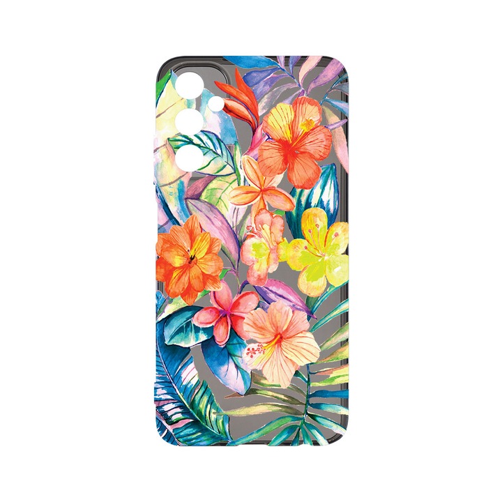 Силиконов калъф BestCase за Samsung Galaxy S24 Plus, Topical Flowers, Camera Protection, Grafit Silicon 1.5MM, GT 498
