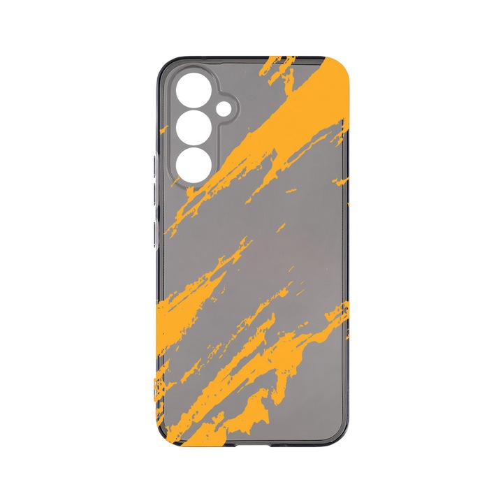 Husa BestCase® Grafit Silicon 1.5MM, Compatibila Cu Samsung Galaxy S23 FE, Golden Stripes, Antisoc, Anti-Galben, Rezistenta la uzura, Protectie Camera, GT 1054