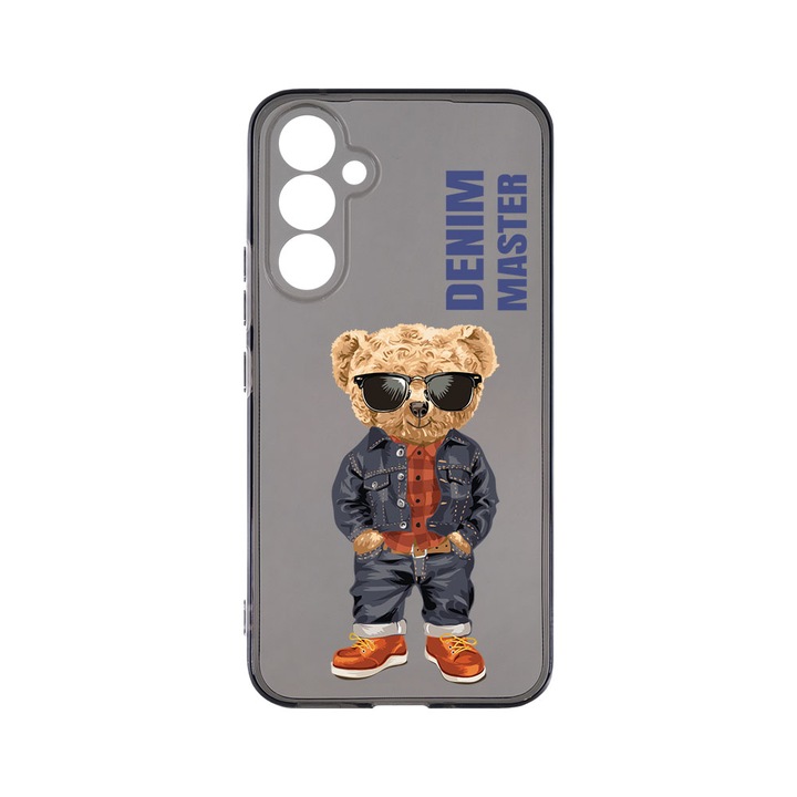 Husa BestCase® Grafit Silicon 1.5MM, Compatibila Cu Samsung Galaxy S23 FE, Denim Master - Teddy Bear, Antisoc, Anti-Galben, Rezistenta la uzura, Protectie Camera, GT 927