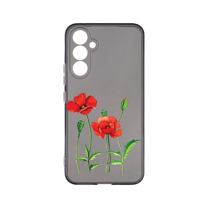 Husa BestCase® Grafit Silicon 1.5MM, Compatibila Cu Samsung Galaxy S23 FE, Red Poppy, Antisoc, Anti-Galben, Rezistenta la uzura, Protectie Camera, GT 643