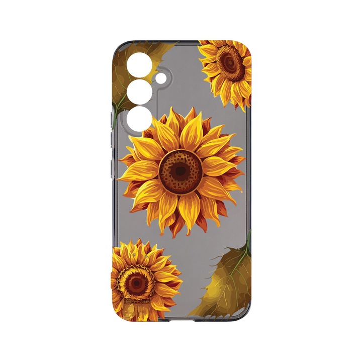 Husa BestCase® Grafit Silicon 1.5MM, Compatibila Cu Samsung Galaxy S23 FE, Sun Flower, Antisoc, Anti-Galben, Rezistenta la uzura, Protectie Camera, GT 1070