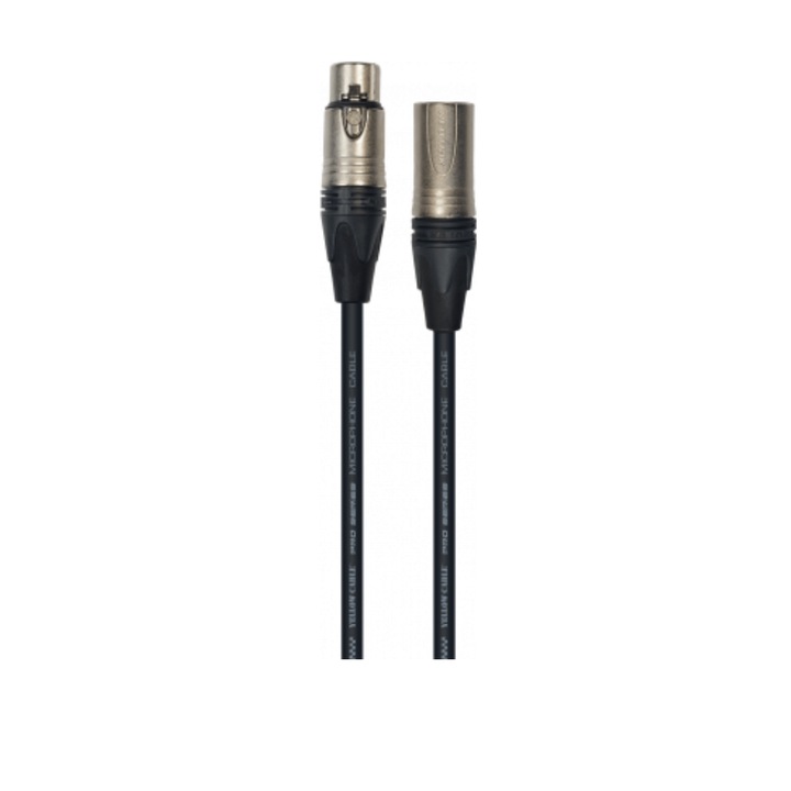 Кабел за микрофон, Yellow Cable, PROM06X, Neutrik XLR мъжки към женски XLR, 6 метра, Черен