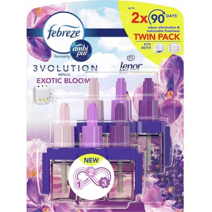 Utántöltő Febreze 3Volution Exotic Bloom szobafrissítő, 2x20ml