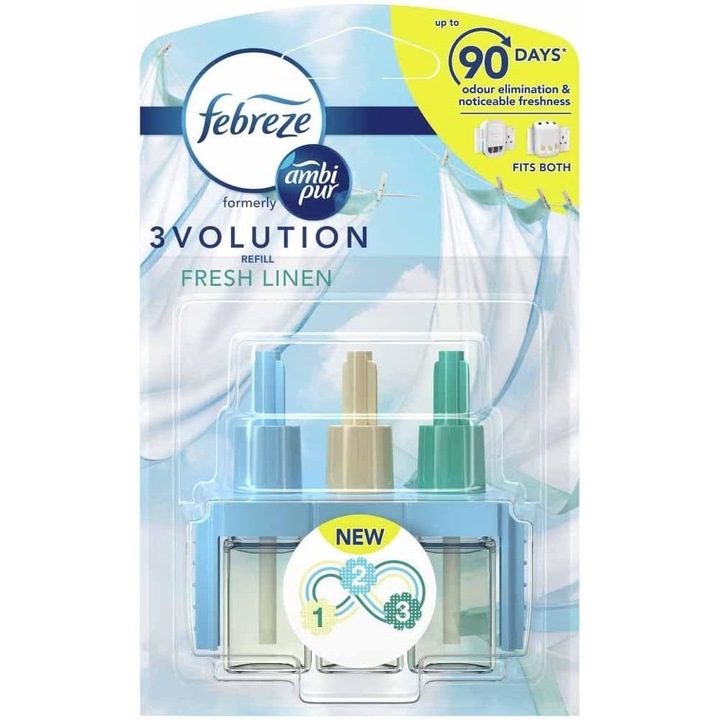 Utántöltő Febreze 3Volution Fresh Linen szobafrissítő, 1x20ml