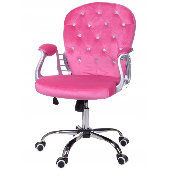 Scaun de birou, GIOSEDIO, Catifea, Roz