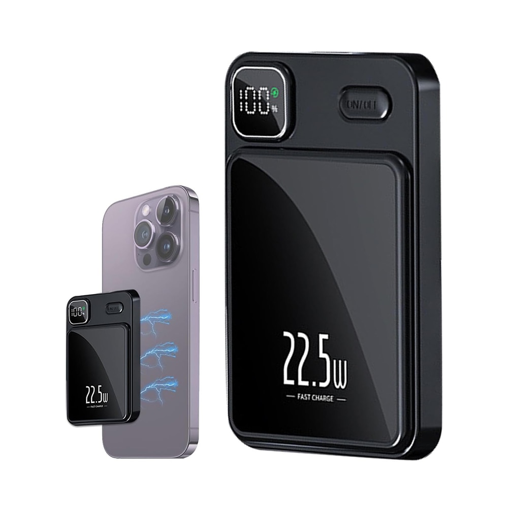 Pb Magsafe Android Baterie Externa Techsuit (PB-WM1), 10000mAh, MagSafe, Black - eMAG.ro