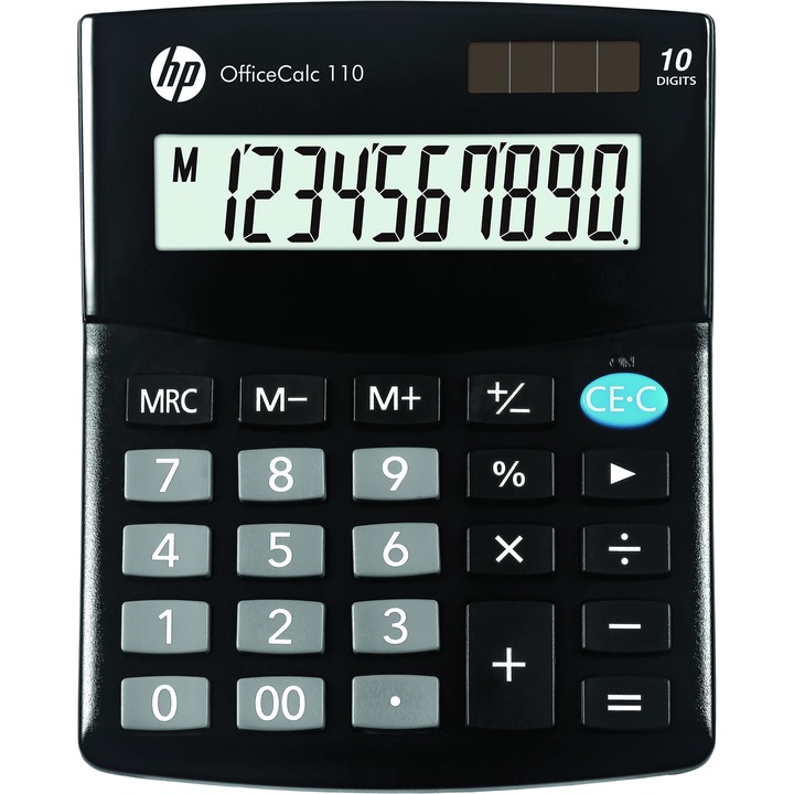 Настолен калкулатор HP, модел Office calc 110, 10 разряда, черен
