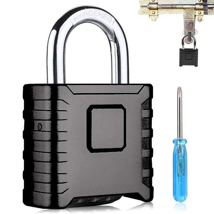 4-цифрена кодова брава, дизайн против грешки, черна, 8.4x5.3x2.6cm