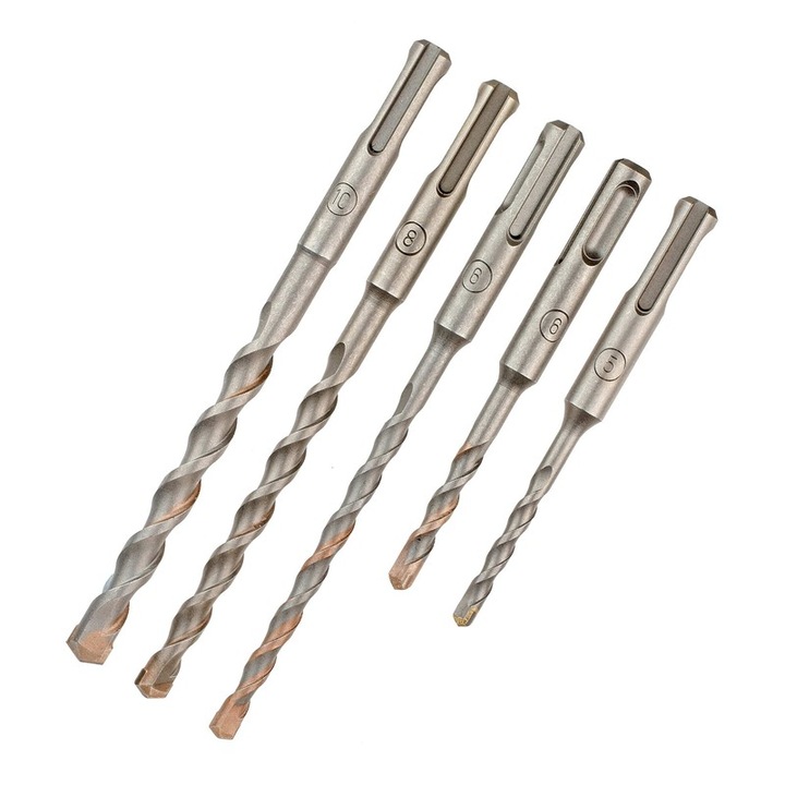 Set burghie pentru beton Dewalt SDS Plus, 5-10mm, 5 bucati