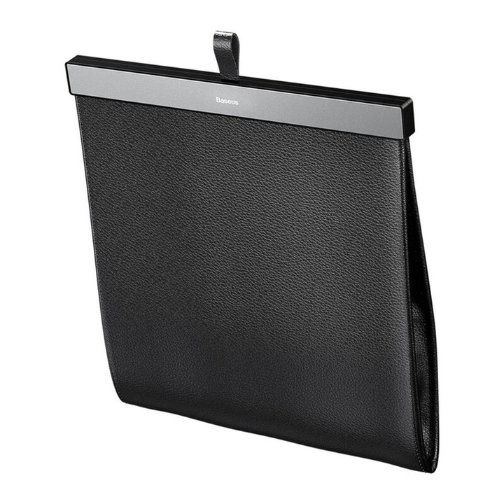 Cos de Gunoi Auto, O14, Atasabil si Impermeabil, Piele ecologica, Black