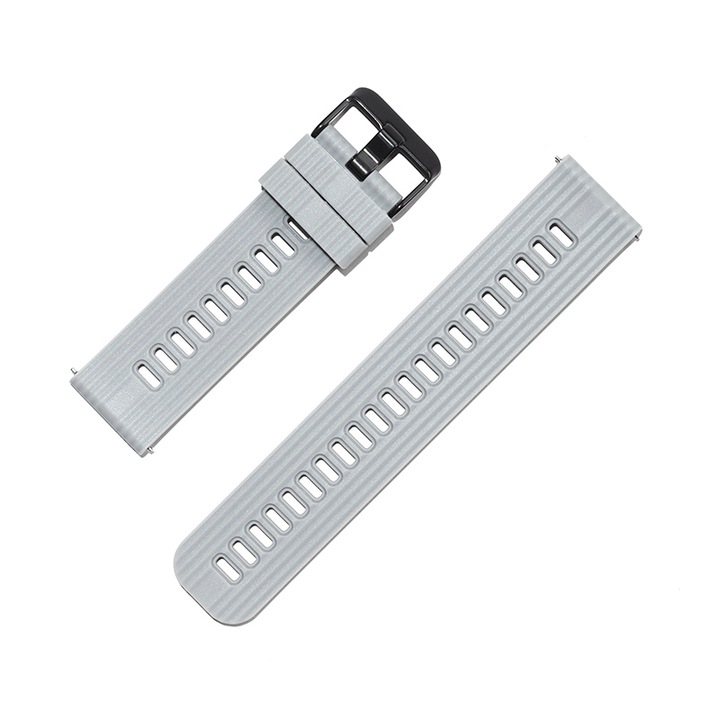 Каишка за часовник SA&SO General Store®, съвместима със смарт часовник Huawei Watch GT 2 / 3 PRO, Samsung Galaxy Watch 46 mm или всеки часовник с ширина на каишката 22 mm, сив, X35