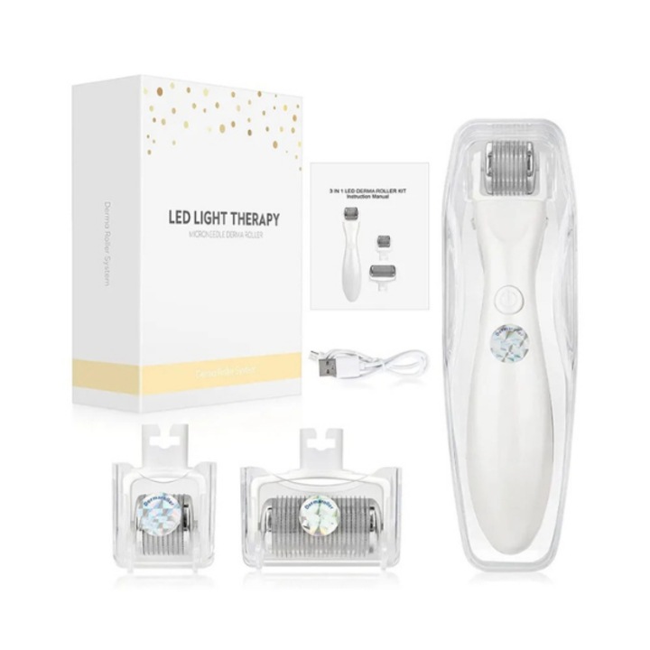 Rola dermatologica, Tratament curatare faciala completa, Cresterea barbii si a parului, Anti rid, anti imbatranire, Functie tratare acnee si cosuri, Ioni Negativi-pozitivi, Mezoterapie, Lifting, 540 ace, cu 3 capete inlocuibile