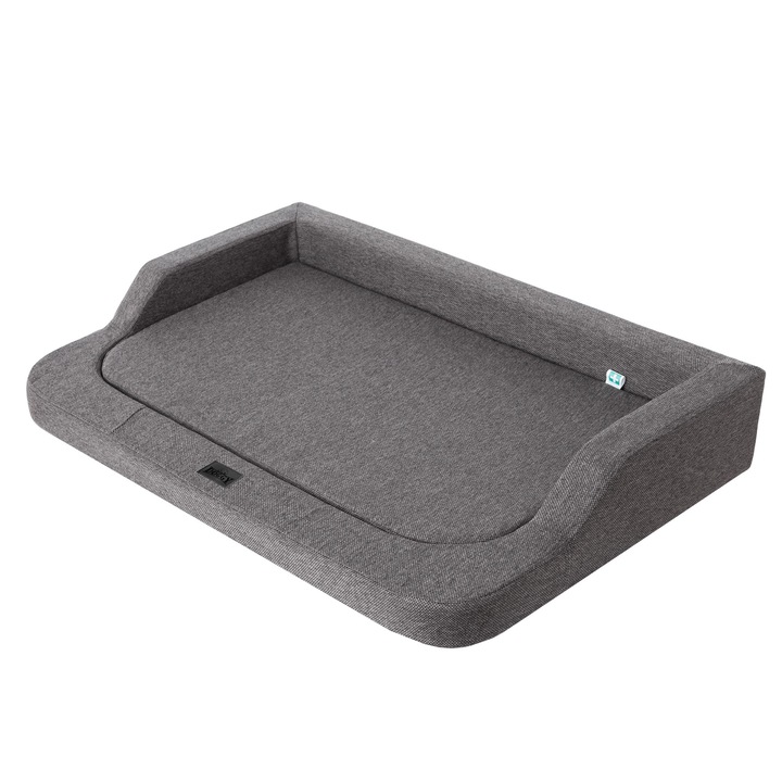 Ортопедично кучешко легло Medico XXL, Doggy, Полиестер / Мемори пяна, Подвижен калъф, 120 x 80 см, Сиво