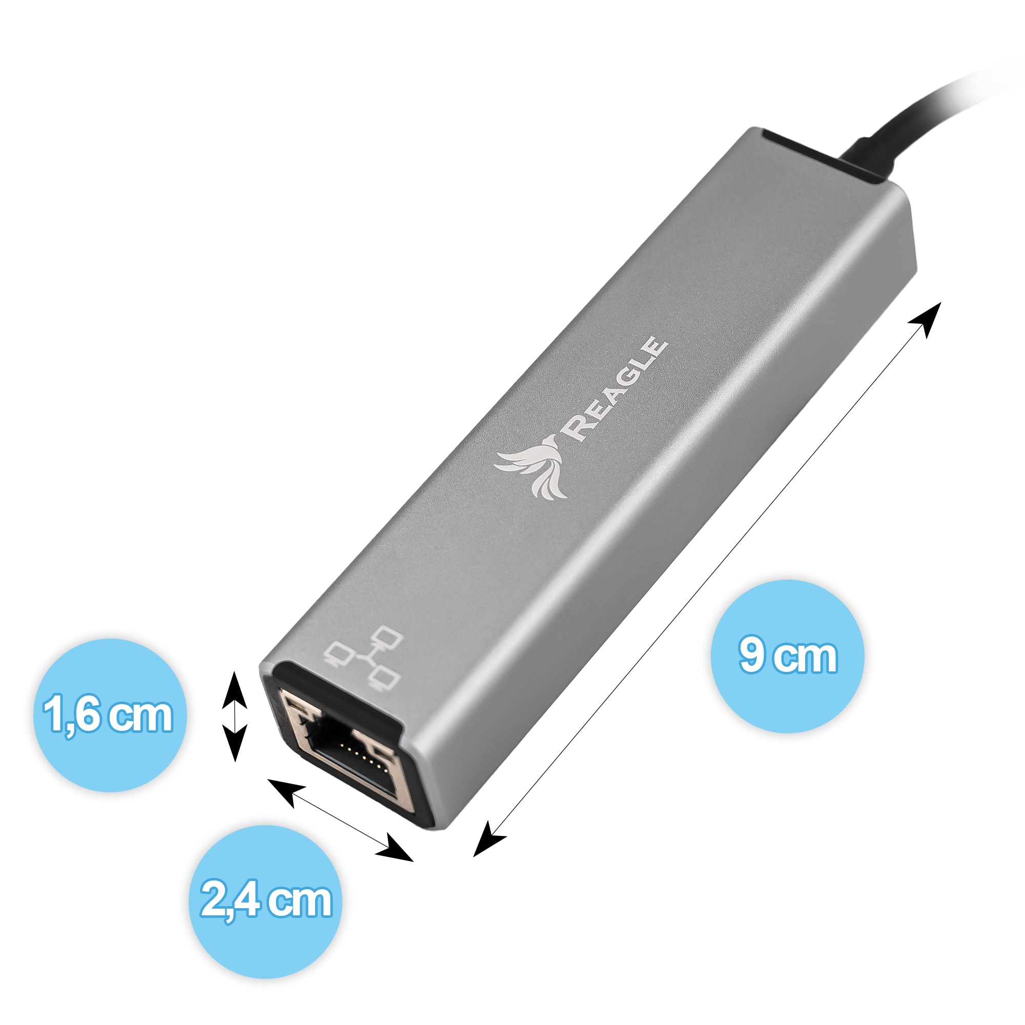 Адаптер USB C 2in1 USB A Хъб и мрежова карта USB към RJ45 + 3 x USB ...