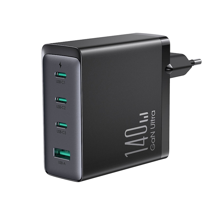 Gyorstöltő, Joyroom, USB-C/USB-A, 240 W, 1,2 m, fekete