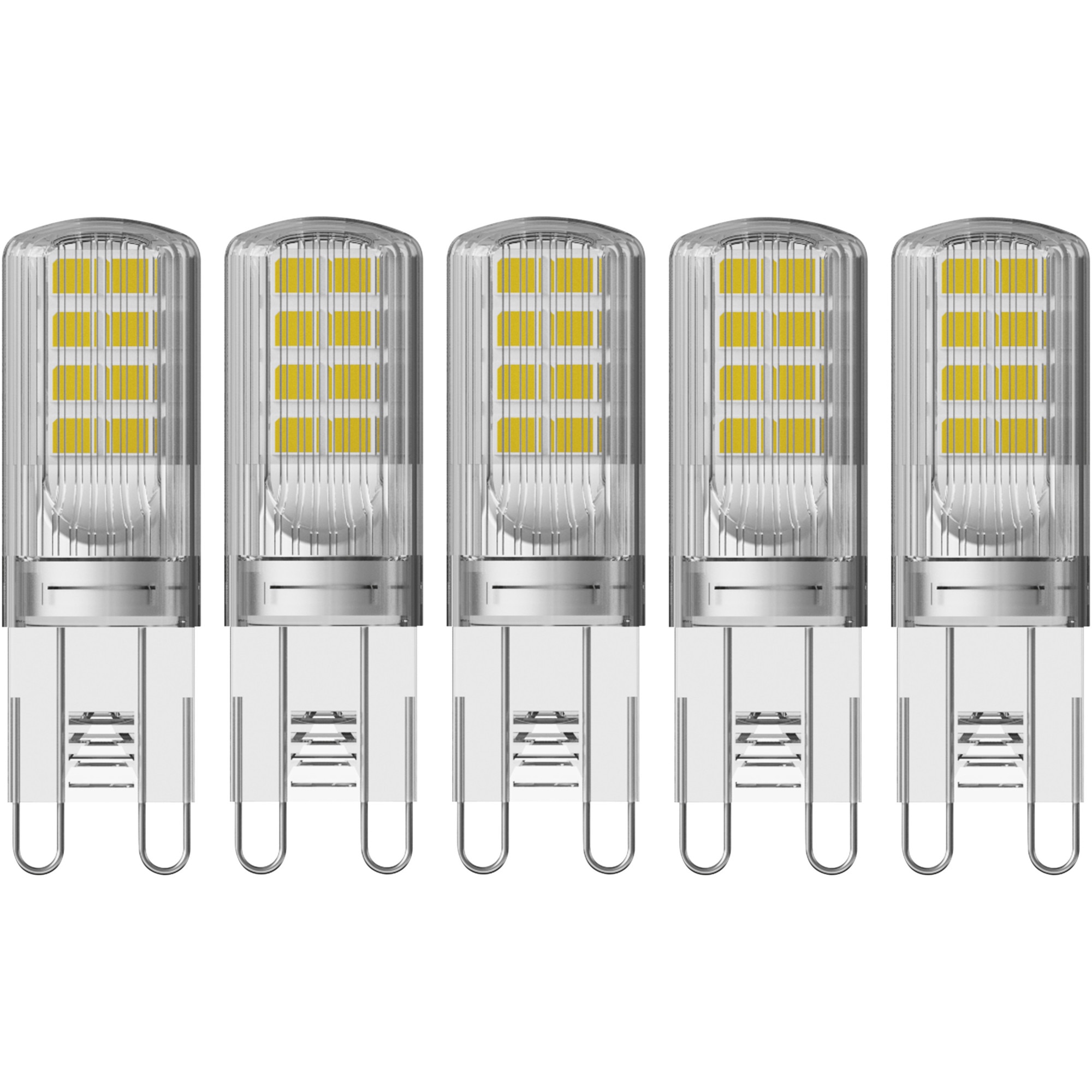 Set 5 becuri LED Osram PIN G9, 2.6W (30W), 320 lm, lumina calda (2700K), clasa energetica E