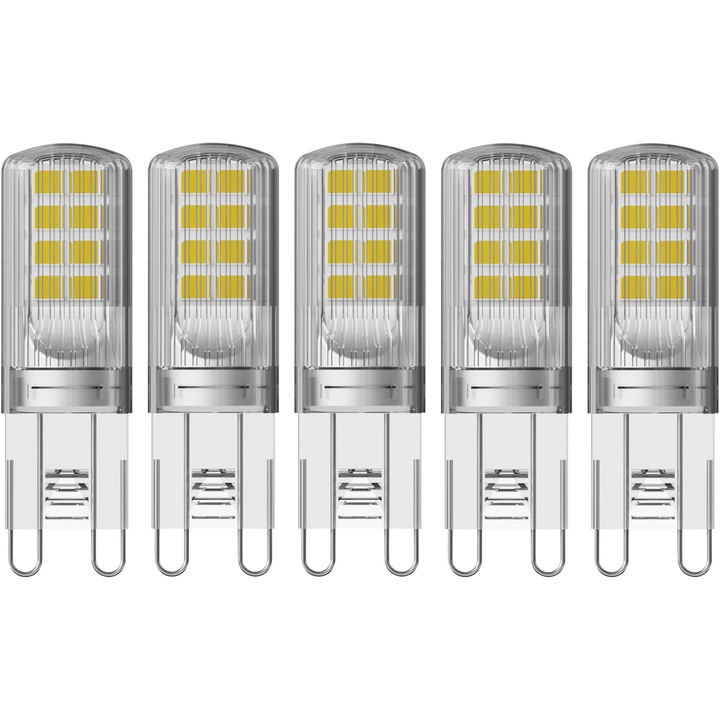 Комплект 5 крушки LED Osram PIN G9, 2.6W (30W), 320 lm, Топла светлина (2700K), Енергиен клас E