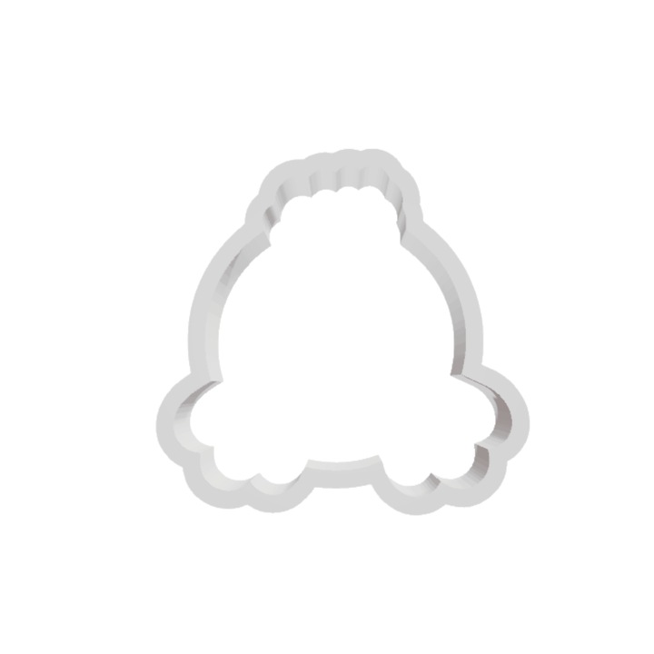 Set 3 decupatoare model fund de iepuras 50-70-100 mm (diametrul exterior), pentru biscuiti, pasta de zahar, lut, fimo, alte materiale