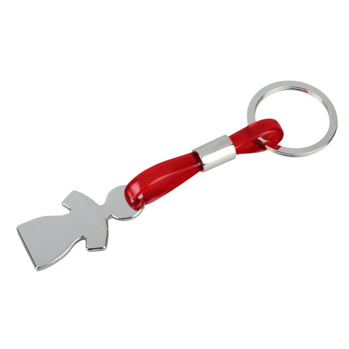 VENITIVO® kulcstartó arc alakú, egykarikás, műanyag és fém anyagú kulcstartó, hosszúság x szélesség x vastagság 100 x 26 x 14 mm
