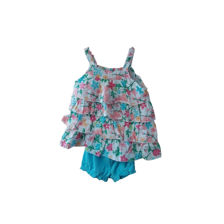 Детски комплект, Бял/Син, Памук, Бял