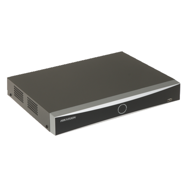 NVR AcuSense 4 канала, 12MP, 4 PoE порта, 1U, Hikvision DS-7604NXI-K1-4P
