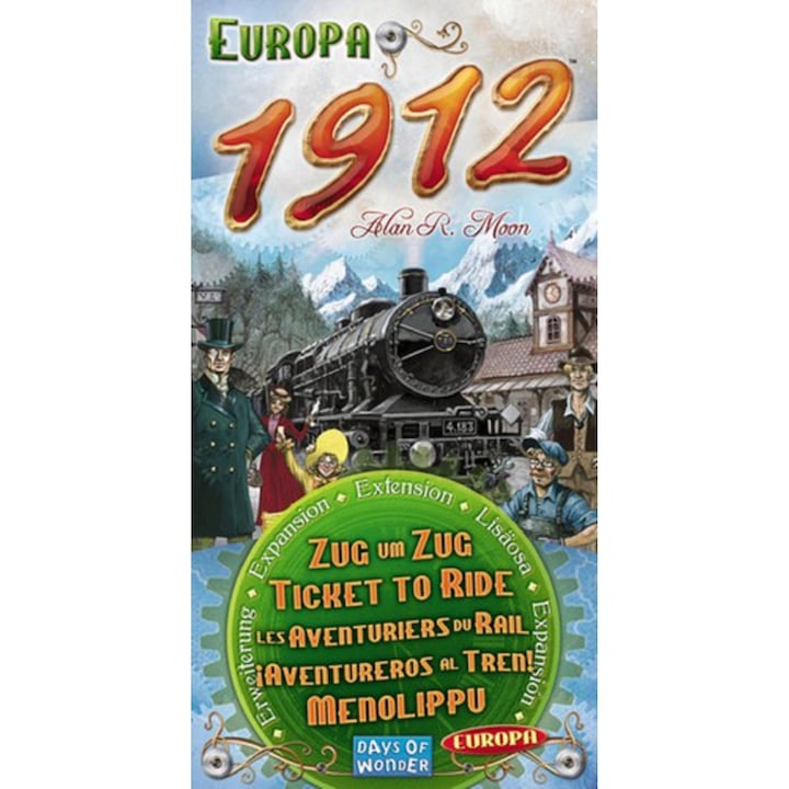 Разширение - Настолна игра - Ticket to Ride Europe: Европа 1912 Разширителен пакет, Многоцветен, 9 години