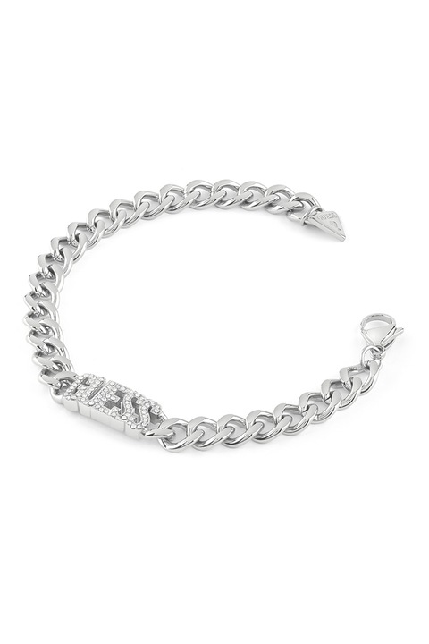 Guess, Bratara din lant din otel inoxidabil, Argintiu, 15.9 CM