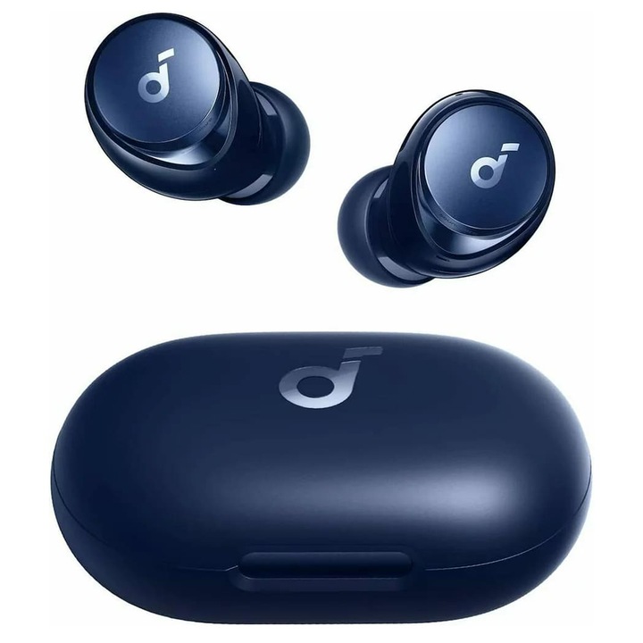 Безжични слушалки In-Ear, с микрофон, Space A40, Bluetooth 5.2 свързаност, сензорно управление, Hi-Res, USB Type-C, 10h автономия, Син