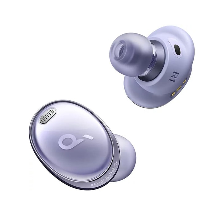 Безжични слушалки In-Ear, С микрофон, SoundCore, Bluetooth 5.0 свързаност, Liberty 3 Pro, TWS, Шумопотискане, Лилав