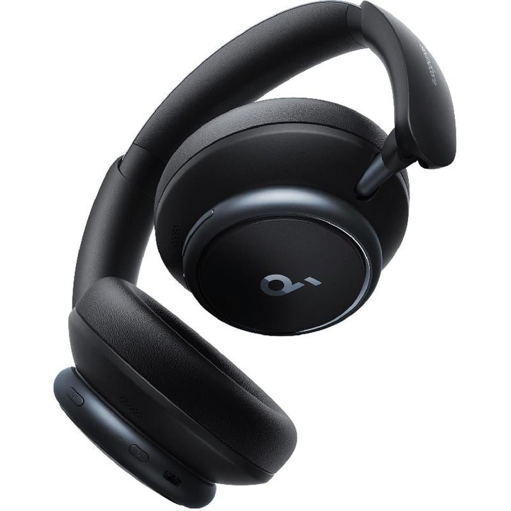 Безжични слушалки Over-The-Ear, с микрофон, Space Q45, Bluetooth 5.3 свързаност, шумопотискане, USB Type-C, 50 часа автономност, черни