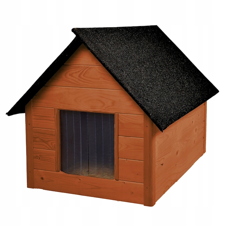 Cusca mare din lemn izolata pentru caini 101x70 cm