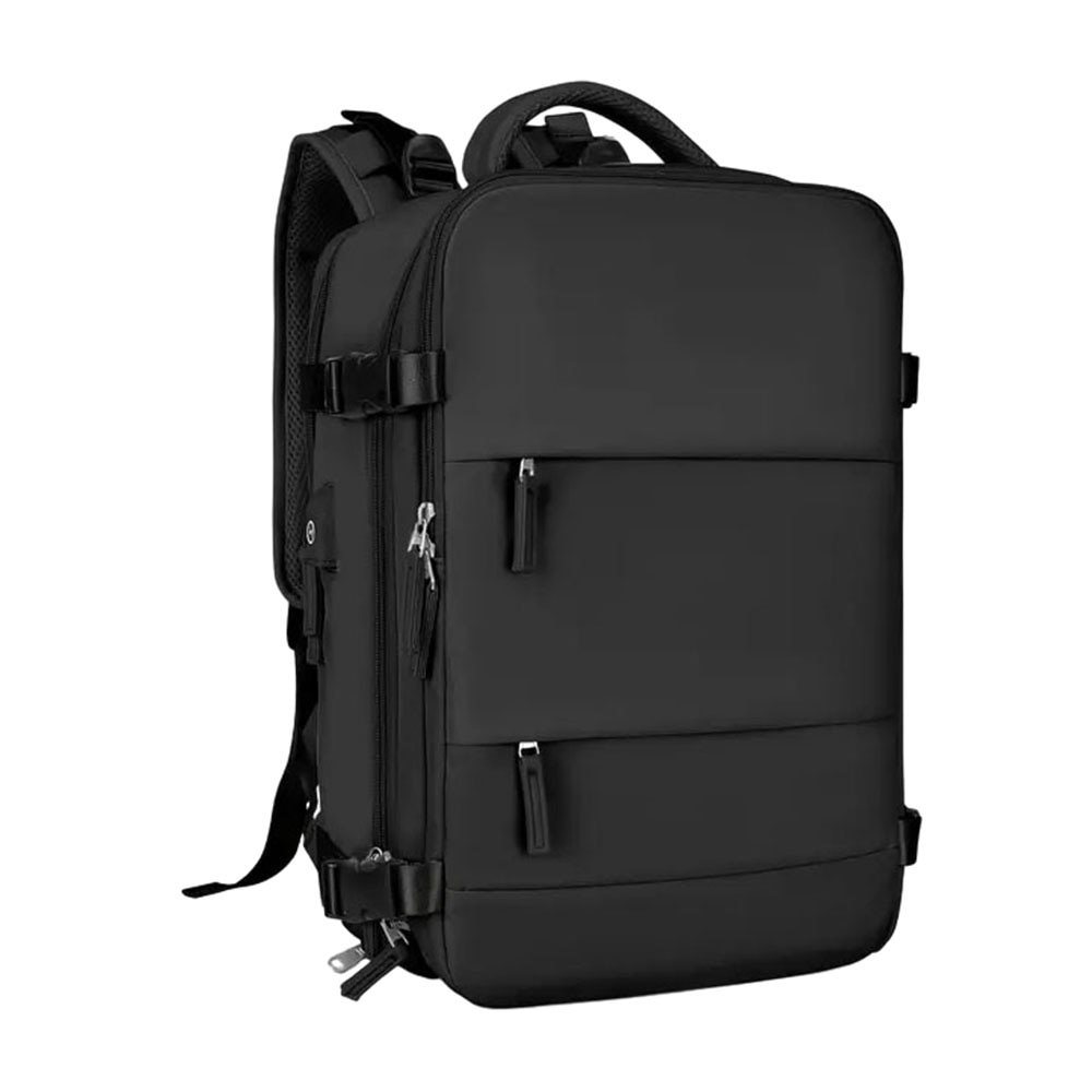 Rucsac laptop, Nylon, Multifunctional, Rezistent la apa, USB, Negru