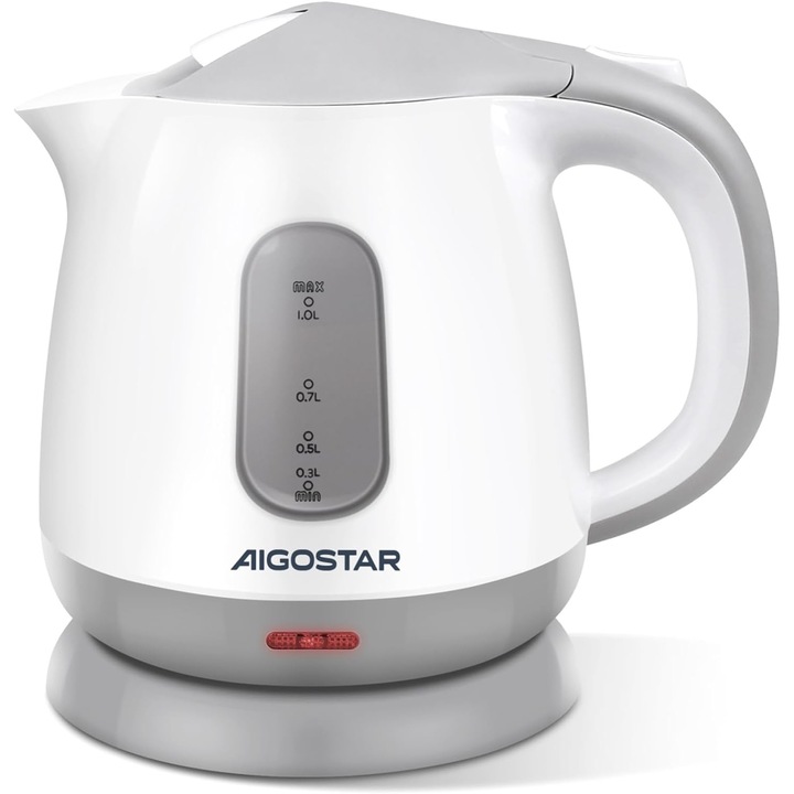 Преносим чайник, Aigostar, 1100 W, 1 L, BPA Free, автоматично изключване, ултра защита