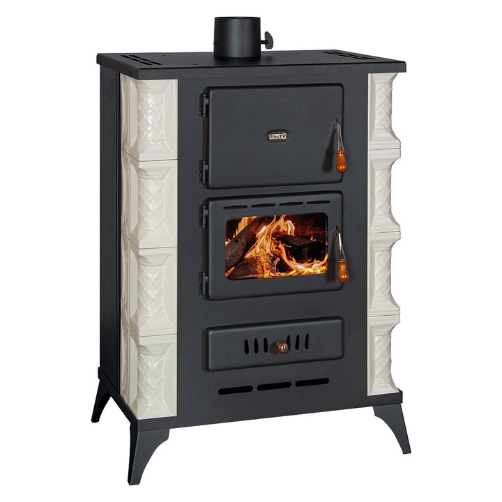 Soba metalica de gatit, Prity, S3W13 RK, 134 kg, 92 cm x 73 cm x 48 cm Alb