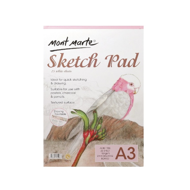 Caiet de desen si schite Mont Marte A3 - 25 foi - 150 g/mp