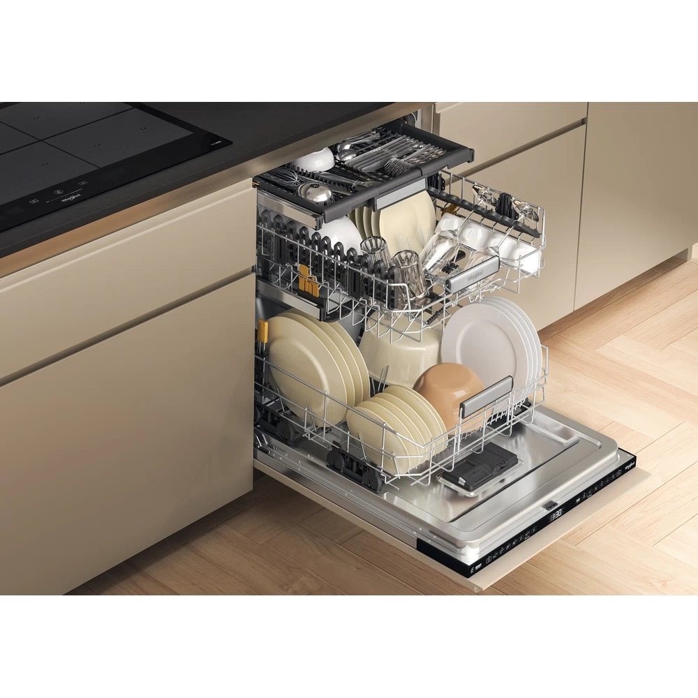 Masina de spalat vase, Whirlpool, W7I HF60 TU, 15 seturi, 8 programe, negru, 59.8cm