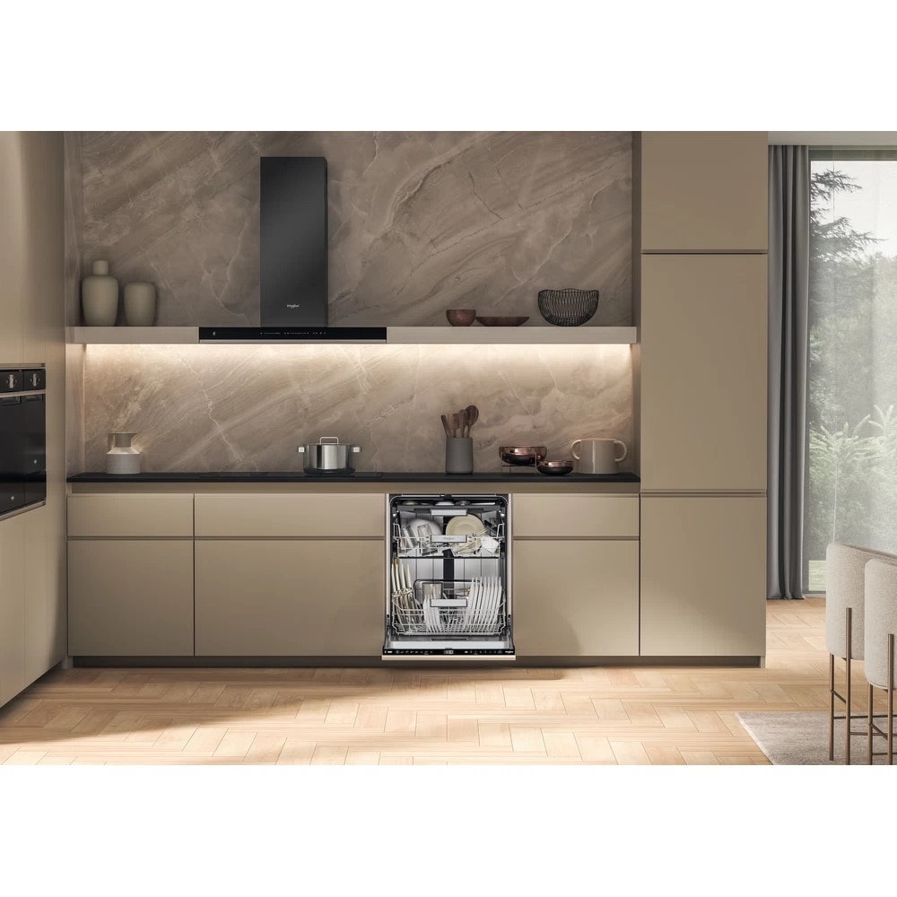 Masina de spalat vase, Whirlpool, W7I HF60 TU, 15 seturi, 8 programe, negru, 59.8cm