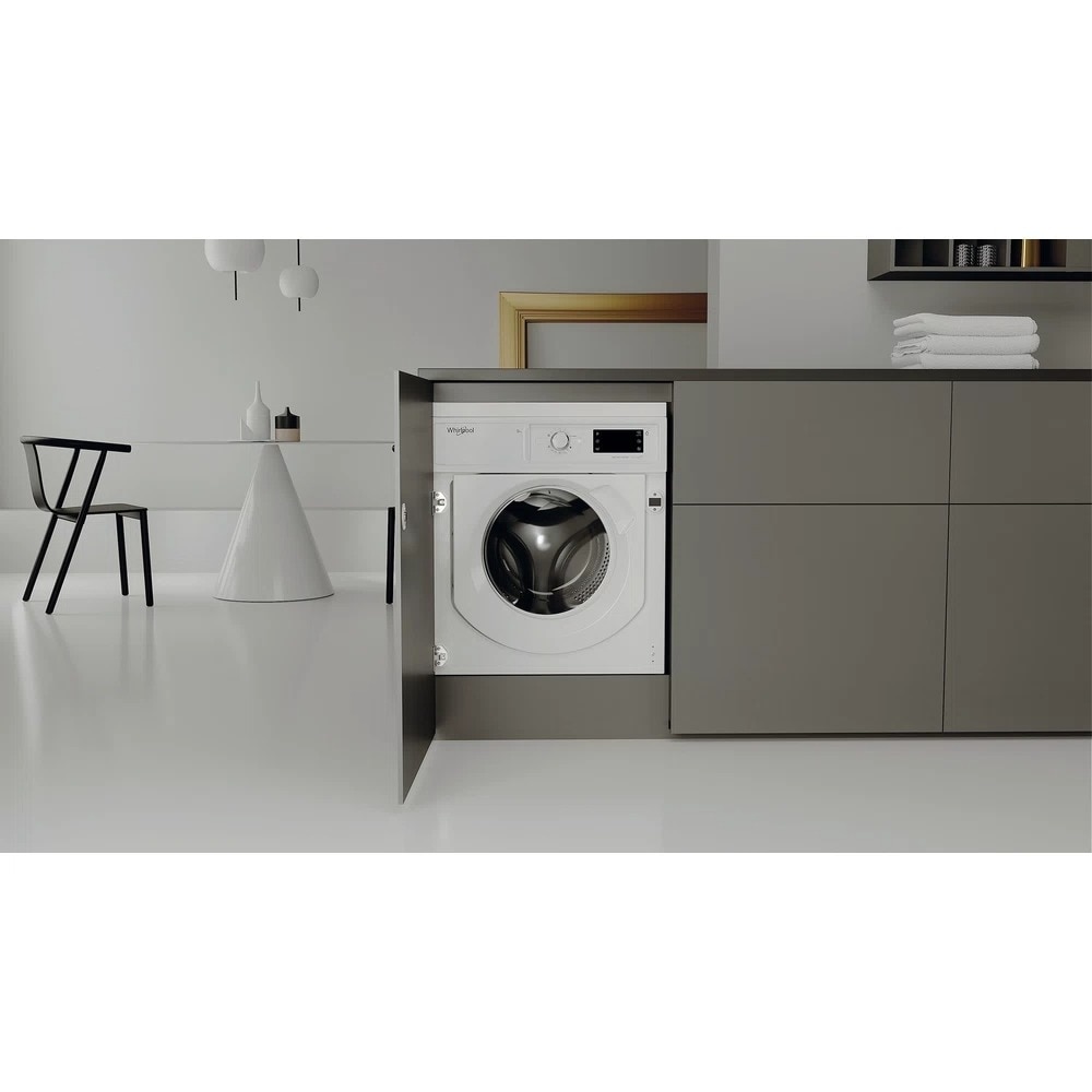 Masina de spalat rufe incorporabila Whirlpool BI WMWG 91485 EU, Al 6-lea Simt, FreshCare+, Motor inverter, 9 Kg, 1400 rpm, Clasa B, Alba