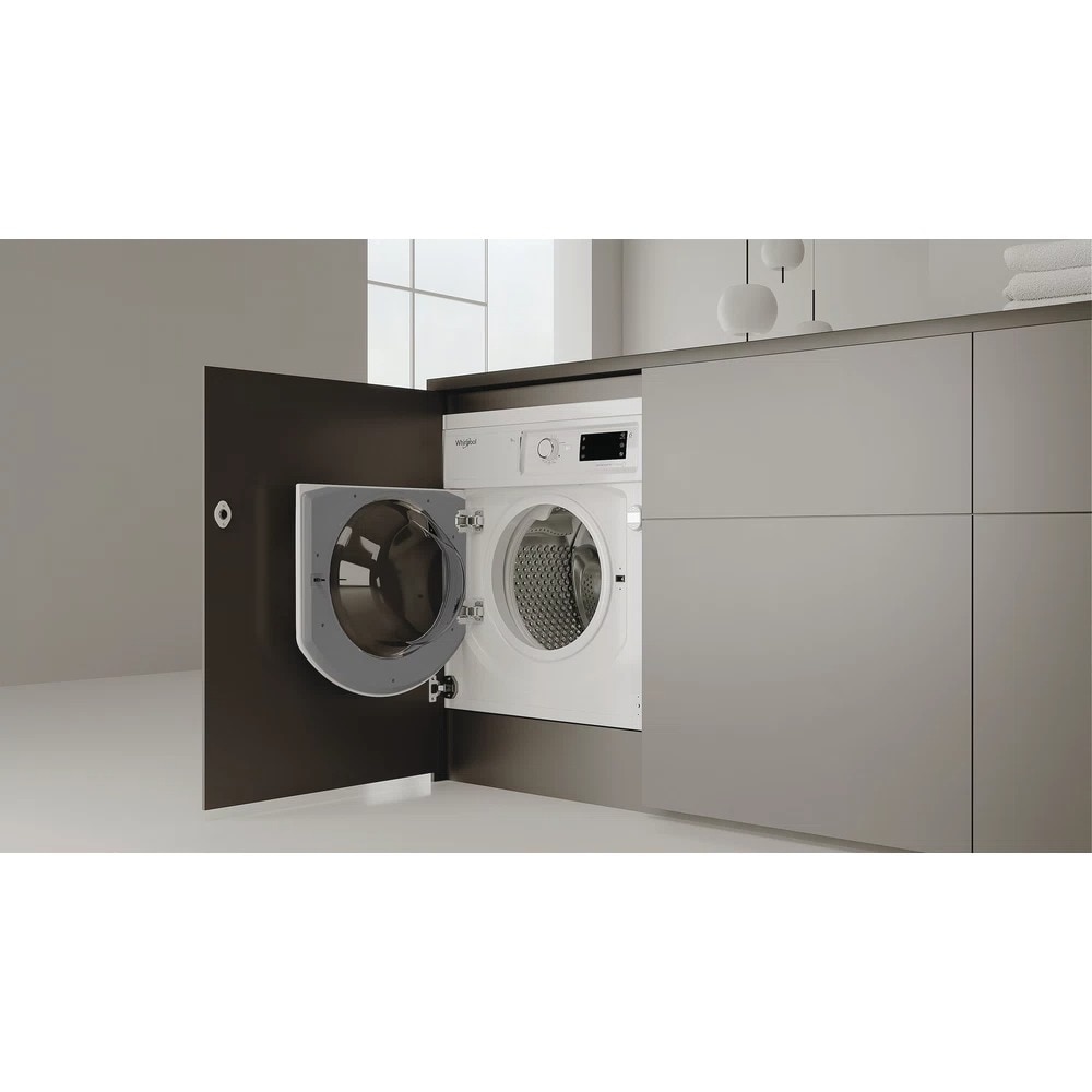 Masina de spalat rufe incorporabila Whirlpool BI WMWG 91485 EU, Al 6-lea Simt, FreshCare+, Motor inverter, 9 Kg, 1400 rpm, Clasa B, Alba