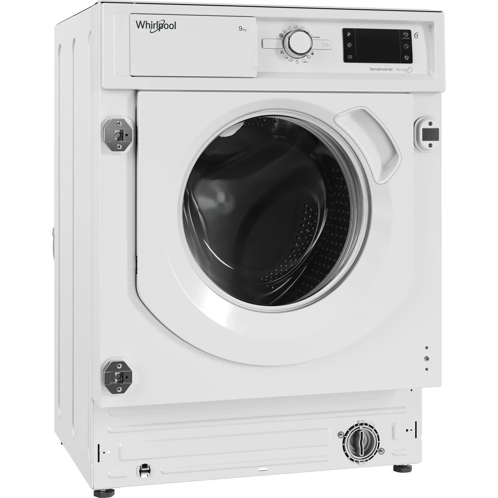 Masina de spalat rufe incorporabila Whirlpool BI WMWG 91485 EU, Al 6-lea Simt, FreshCare+, Motor inverter, 9 Kg, 1400 rpm, Clasa B, Alba