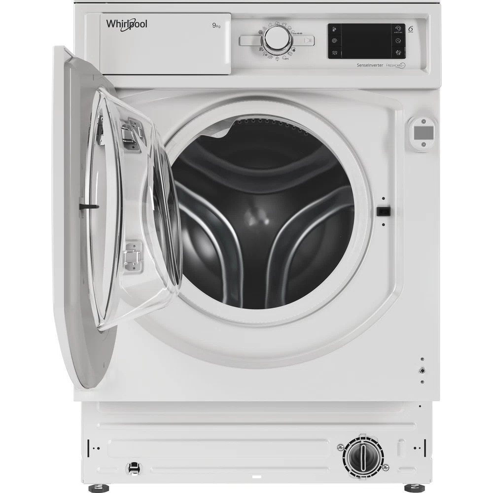 Masina de spalat rufe incorporabila Whirlpool BI WMWG 91485 EU, Al 6-lea Simt, FreshCare+, Motor inverter, 9 Kg, 1400 rpm, Clasa B, Alba