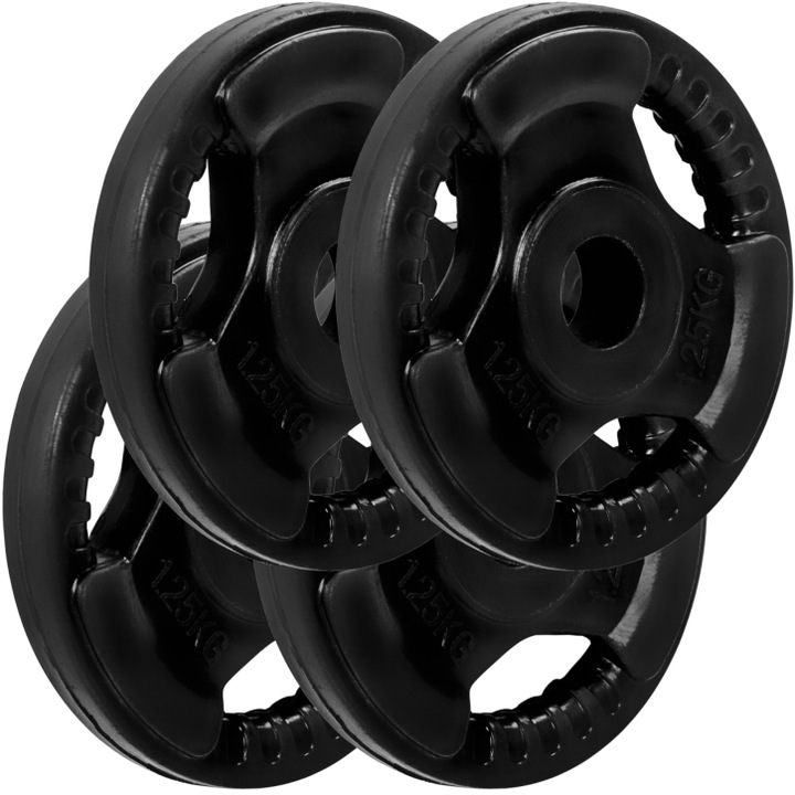 Set de 4 discuri x 1, 25 Kg, MOVIT®, greutate 5 kg, fonta