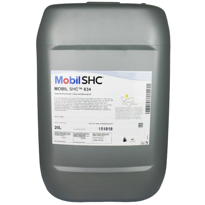 Ulei angrenaje MOBIL SHC 634, volum 20 litri, sintetic