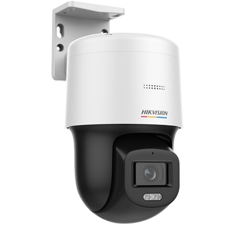 Camera de supraveghere miniPT, IP, ColorVu 4MP, lentila 4.0mm, IR 30 metri, Audio, PoE, IP66, Hikvision DS-2DE2C400SCG-E(F1)