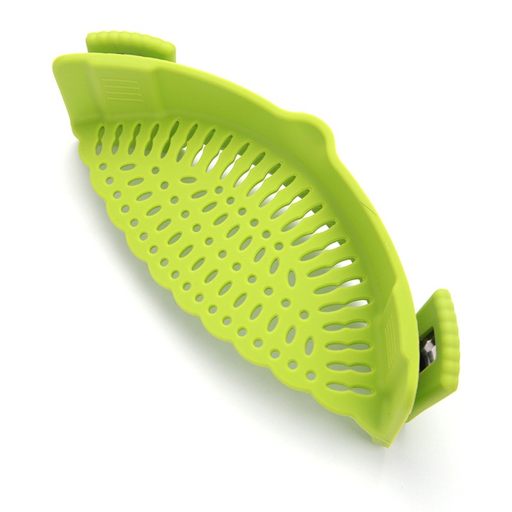 Цедки за тенджери с щипки, Силиконови, Зелени