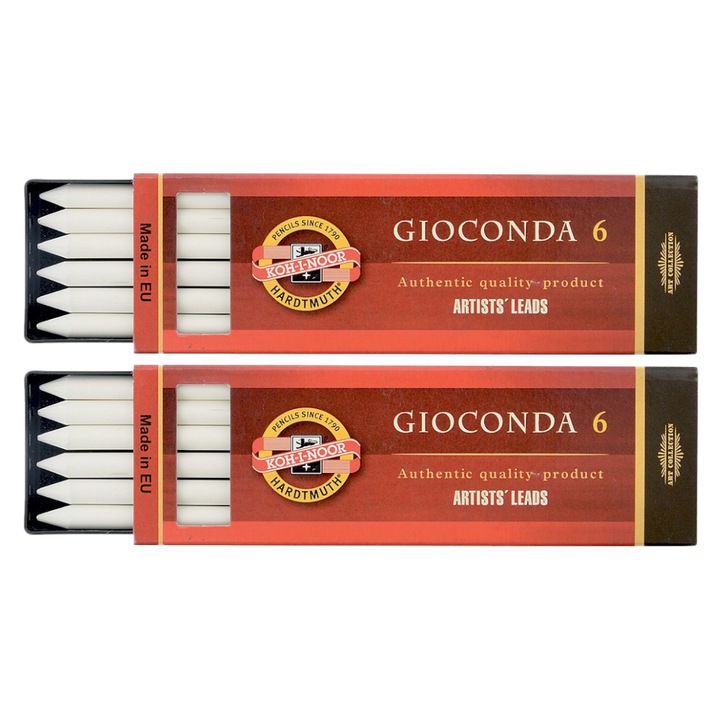 Set 2 x Creta Gioconda Alb, 6 Bucati